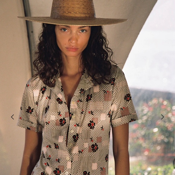 Lack of colors Palma wide fedora hat. Woven hat for vacation. - Picture 3 of 9